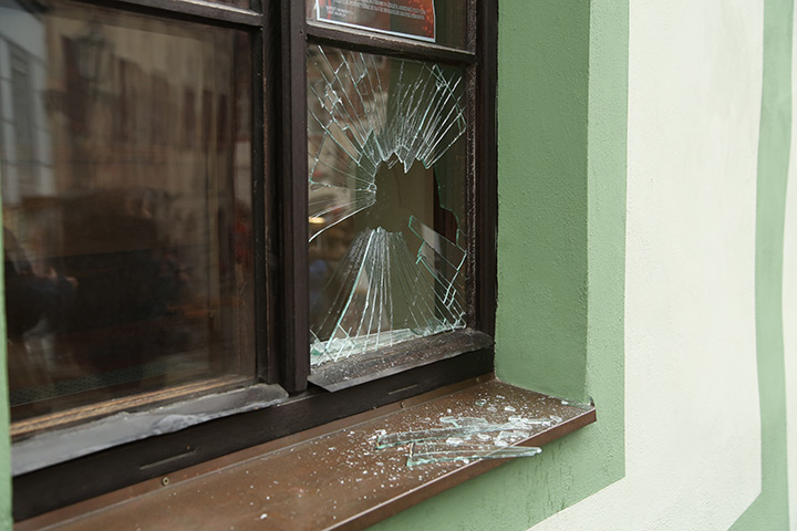 A2B Glass are able to board up broken windows while they are being repaired in Stockport.